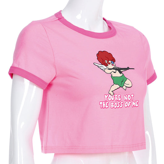 Playera Suelta Estampada de Manga Corta - Image 12