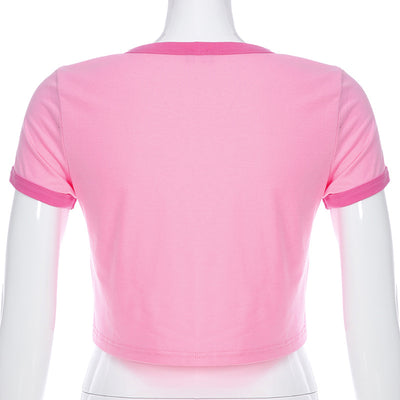Playera Suelta Estampada de Manga Corta - Image 13