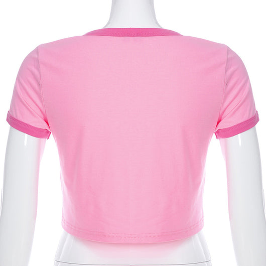 Playera Suelta Estampada de Manga Corta - Image 13