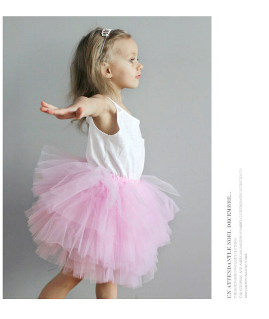 Tutú Princesa Halloween Niña 6 Capas Tul Esponjoso Danza Falda Multicolor - Image 11