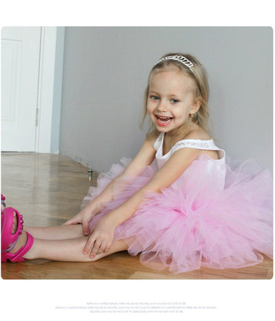 Tutú Princesa Halloween Niña 6 Capas Tul Esponjoso Danza Falda Multicolor - Image 12