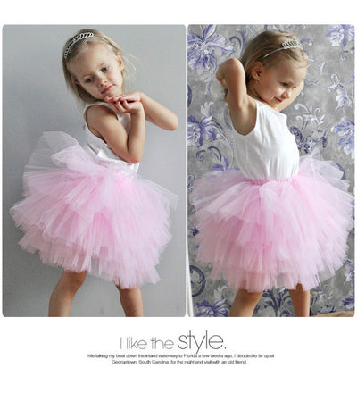 Tutú Princesa Halloween Niña 6 Capas Tul Esponjoso Danza Falda Multicolor - Image 13