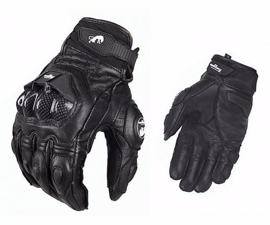 Guantes de Cuero con Forro de Terciopelo Resistentes al Viento para Hombre - Image 6