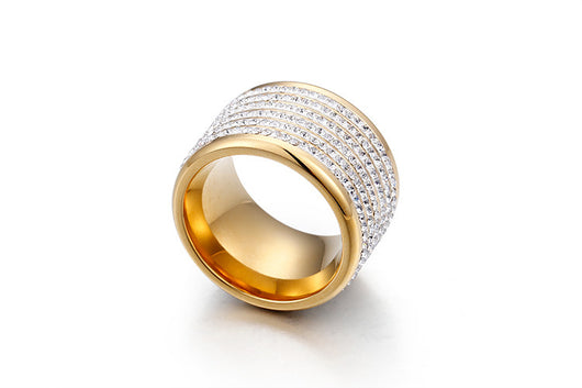 Anillo de Circones Brillantes con Cuatro Filas - Diseño Exagerado Europeo y Americano - Image 10