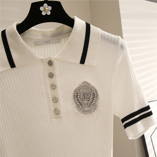 Suéter Corto con Insignia para Mujer - Image 17