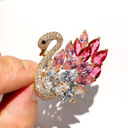 Broche Cisne de Circón Lujo Vintage Cristal - Image 8