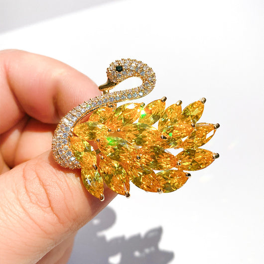 Broche Cisne de Circón Lujo Vintage Cristal - Image 9