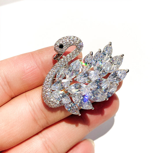 Broche Cisne de Circón Lujo Vintage Cristal - Image 10