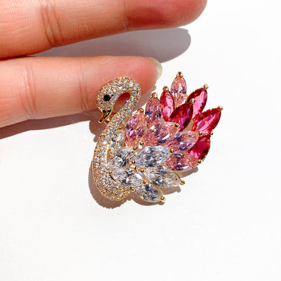Broche Cisne de Circón Lujo Vintage Cristal - Image 11