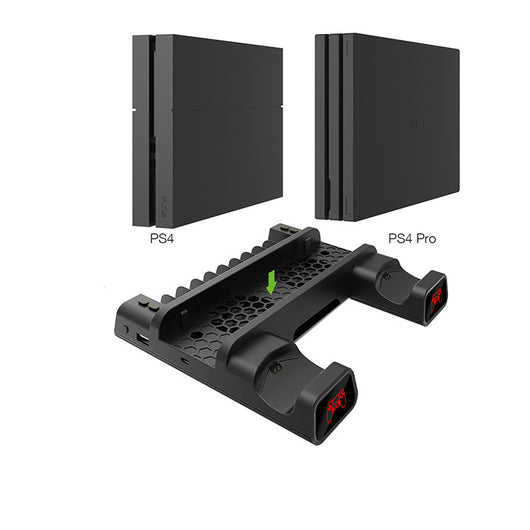 Base Refrigerante Multifunción PS4 Slim con Soporte de Discos y Cargador - Image 3
