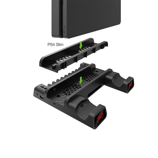 Base Refrigerante Multifunción PS4 Slim con Soporte de Discos y Cargador - Image 5