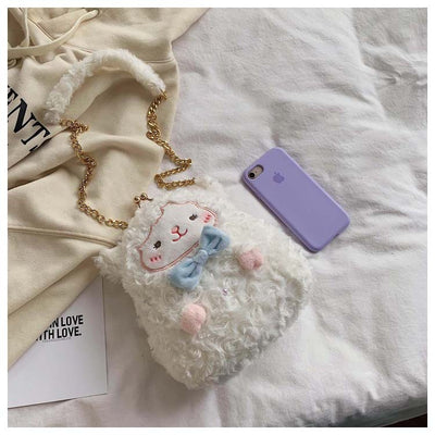 Bolsa Bandolera Peluche Oveja Linda con Cadena - Image 18
