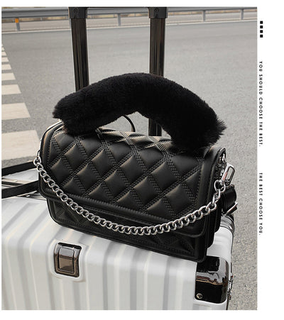 Bolso Cuadrado Retro Acolchado en Piel Sintética - Diseño Rombo - Image 8