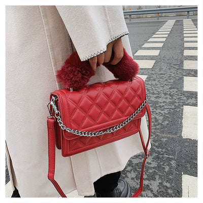 Bolso Cuadrado Retro Acolchado en Piel Sintética - Diseño Rombo - Image 9