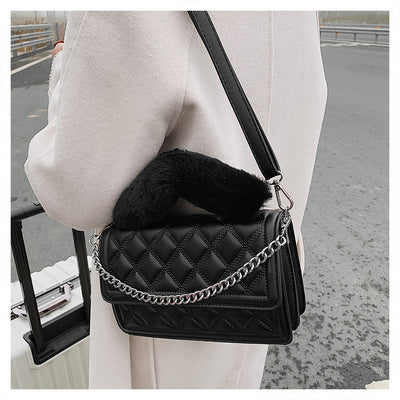 Bolso Cuadrado Retro Acolchado en Piel Sintética - Diseño Rombo - Image 11