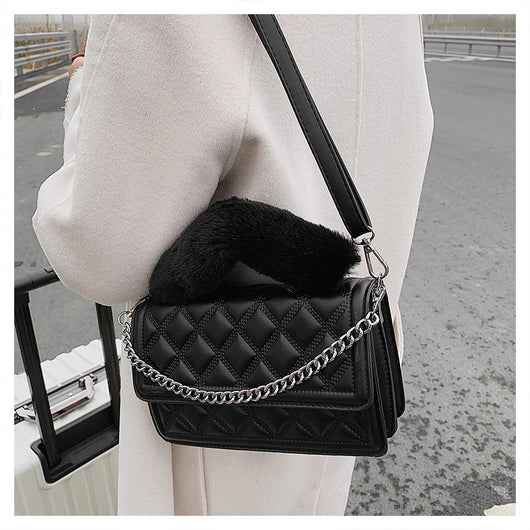 Bolso Cuadrado Retro Acolchado en Piel Sintética - Diseño Rombo - Image 11