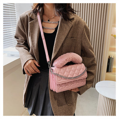 Bolso Cuadrado Retro Acolchado en Piel Sintética - Diseño Rombo - Image 13
