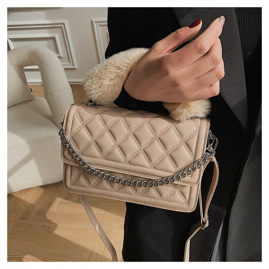 Bolso Cuadrado Retro Acolchado en Piel Sintética - Diseño Rombo - Image 15