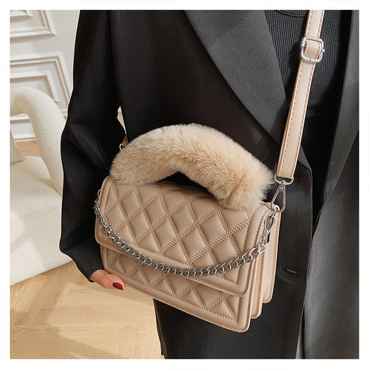 Bolso Cuadrado Retro Acolchado en Piel Sintética - Diseño Rombo - Image 16