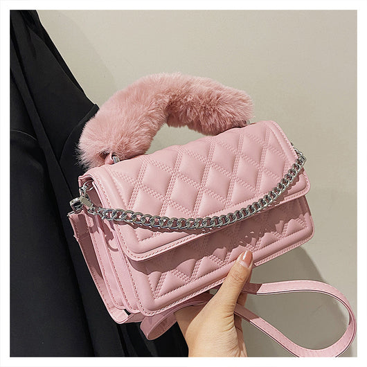 Bolso Cuadrado Retro Acolchado en Piel Sintética - Diseño Rombo - Image 17