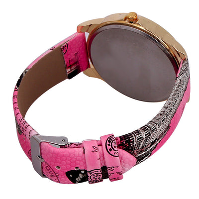 Reloj Pulsera Estilo Retro Coreano con Patrón de Rosas para Mujer - Image 2