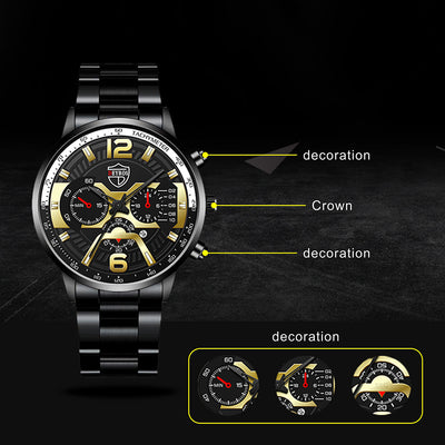 Reloj de Negocios Hombre Acero Inoxidable con Calendario Cuarzo - Image 9