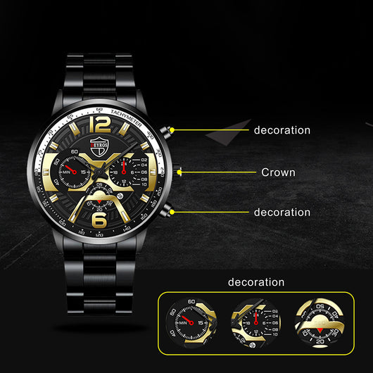 Reloj de Negocios Hombre Acero Inoxidable con Calendario Cuarzo - Image 9