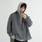 Camisa Cuadrille Oversize Estilo Coreano - Diseño Retro Hong Kong Chic