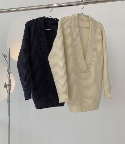 Suéter Cuello V Holgado y Ligero para Mujer - Image 14