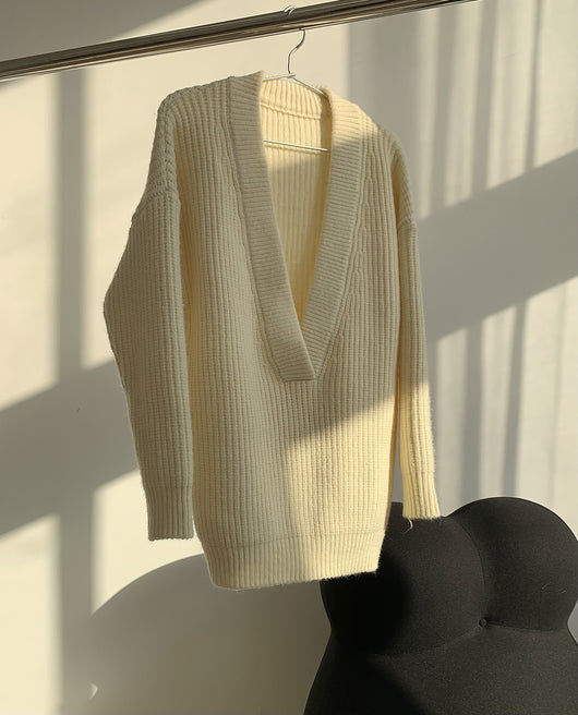Suéter Cuello V Holgado y Ligero para Mujer - Image 15