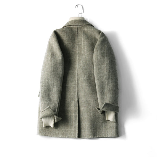 Abrigo de Lana Reversible Doble Faz Confeccionado a Mano para Mujer - Image 16
