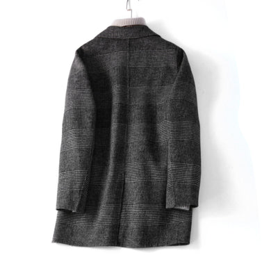 Abrigo de Lana Reversible Doble Faz Confeccionado a Mano para Mujer - Image 32