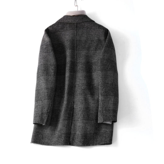 Abrigo de Lana Reversible Doble Faz Confeccionado a Mano para Mujer - Image 32