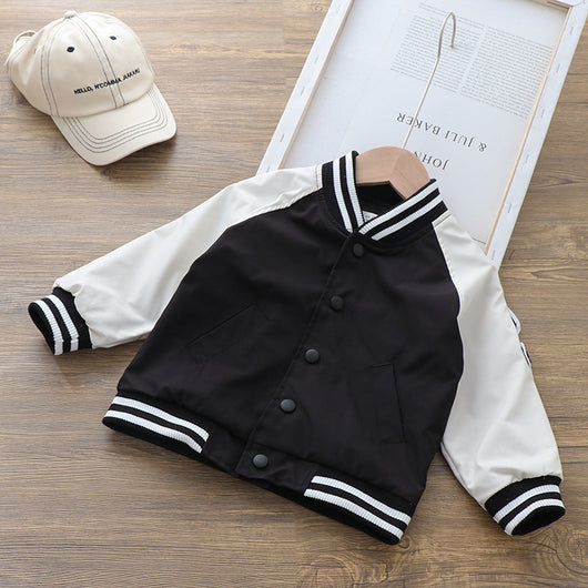 Chaqueta Deportiva de Cuello Mao para Niños - Estilo Béisbol Clásico - Image 7