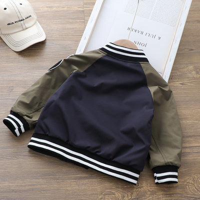 Chaqueta Deportiva de Cuello Mao para Niños - Estilo Béisbol Clásico - Image 8