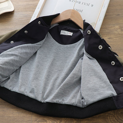 Chaqueta Deportiva de Cuello Mao para Niños - Estilo Béisbol Clásico - Image 9