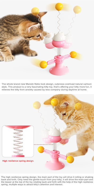 Juguete Interactivo para Gatos - Pelota Giratoria con Resorte - Image 15