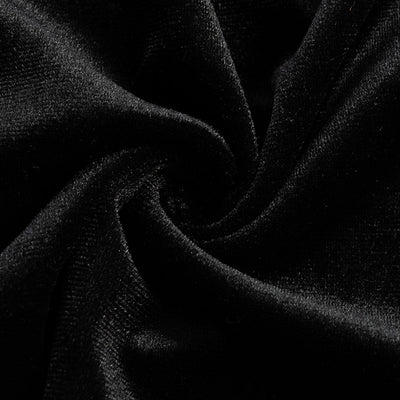 Vestido Corto Terciopelo Negro con Encaje Calado y Cordones - Image 30