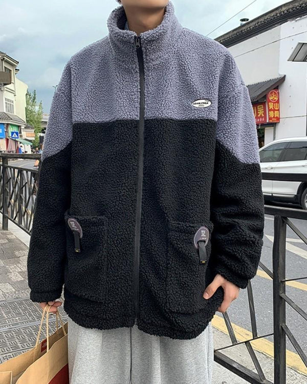 Abrigo de Lana Grueso Estilo Hong Kong Hombre Corte Suelto Versión Coreana