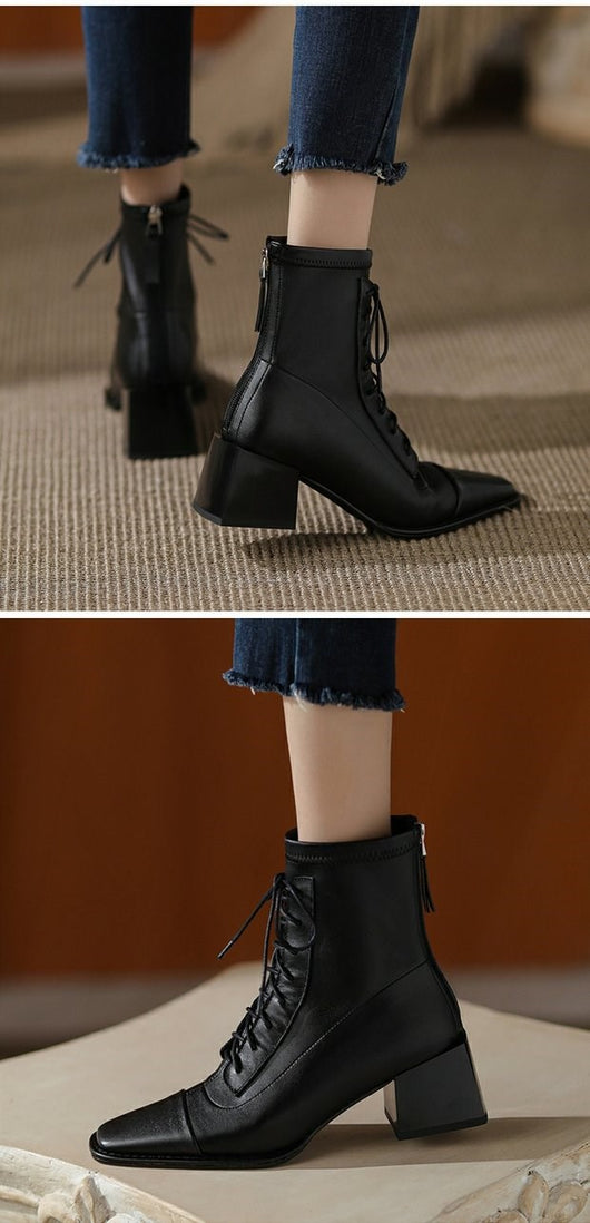 Botas Martin Negras con Cordones para Mujer - Image 8