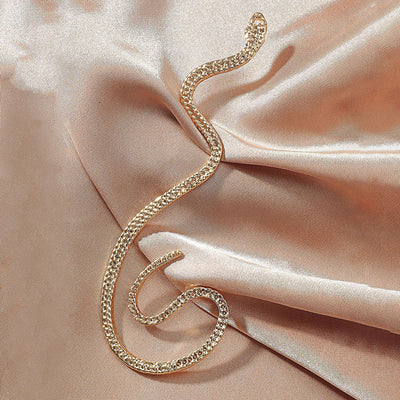 Arete Ear Cuff de Serpiente Vintage con Zirconia - Sin Perforación - Image 10