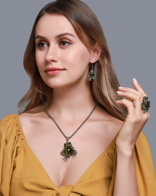 Aretes Elásticos Rana Ópalo Adorable - Image 10