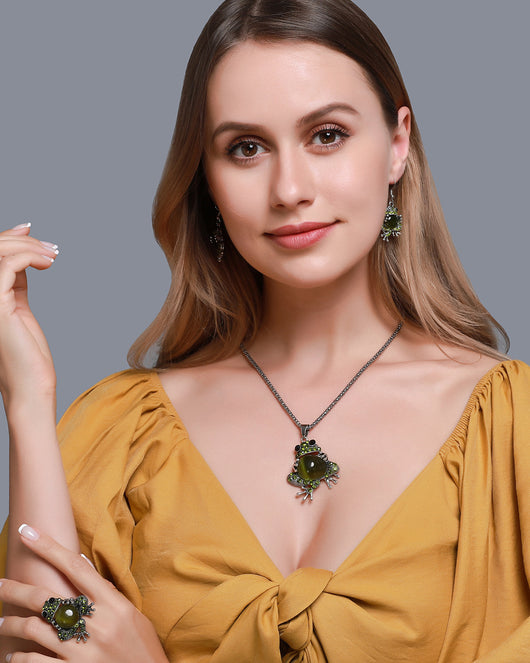 Aretes Elásticos Rana Ópalo Adorable - Image 11