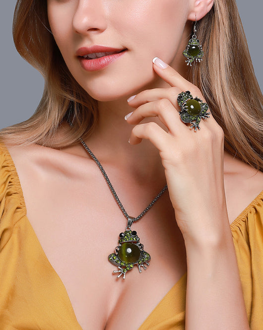 Aretes Elásticos Rana Ópalo Adorable - Image 12