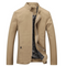 Chaqueta de Algodón Lavado con Cuello Mao para Hombre