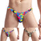 Traje de Baño Hombre T-back con Estampado a Color