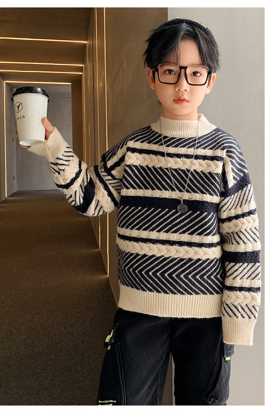 Suéter Occidental Moderno para Niños - Abrigo Invierno Estilo Actual - Image 10
