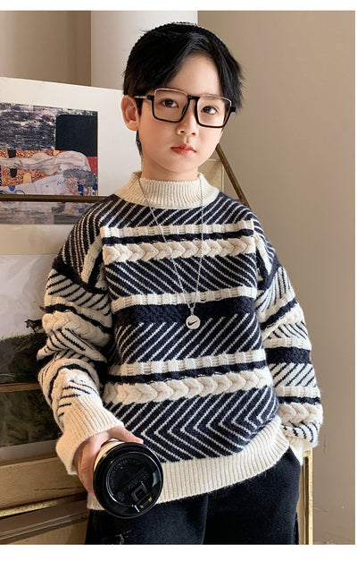 Suéter Occidental Moderno para Niños - Abrigo Invierno Estilo Actual - Image 11