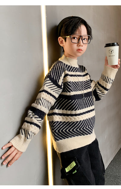 Suéter Occidental Moderno para Niños - Abrigo Invierno Estilo Actual - Image 12