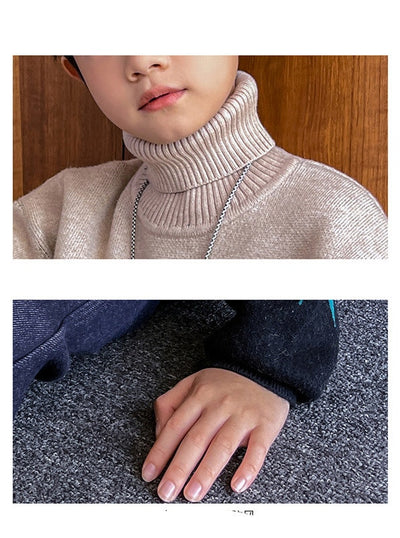 Suéter de Cuello Alto Invierno para Niños - Estilo Moderno - Image 13